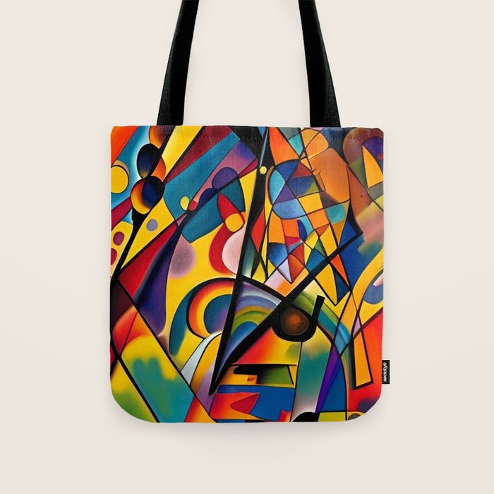 Bright Shape Composition Tote Bag Gallery Image 1