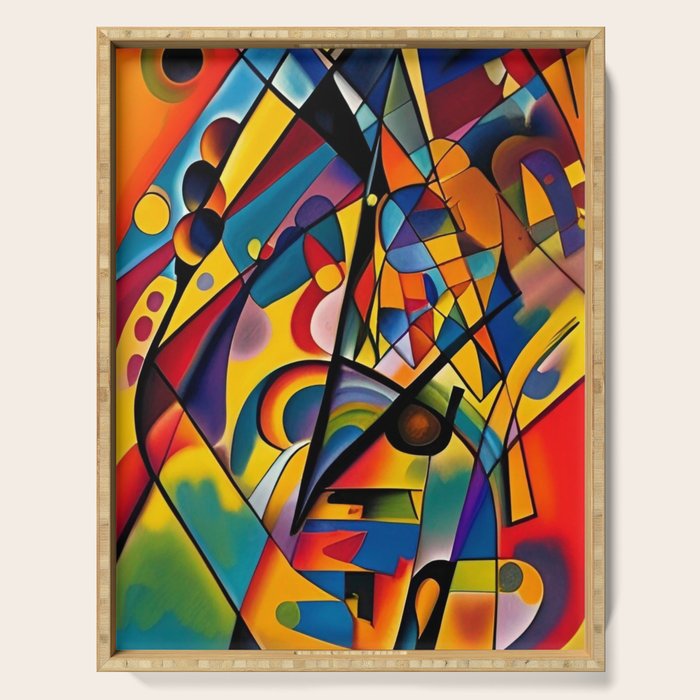 Bright Shape Composition Serving Tray Gallery Image 1