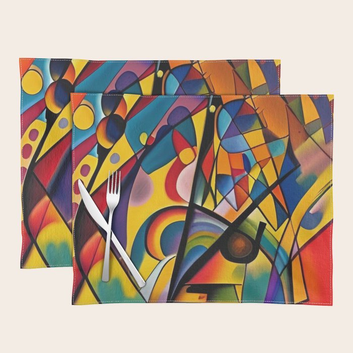 Bright Shape Composition Placemat Gallery Image 1
