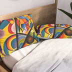 Bright Shape Composition Pillow Sham Gallery Image 2