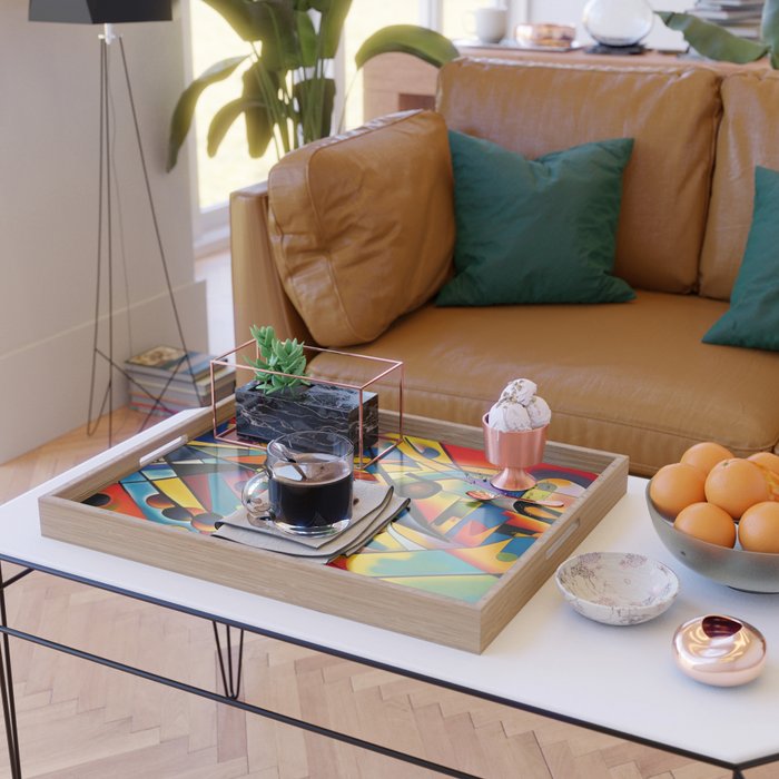 Bright Shape Composition Serving Tray Gallery Image 2