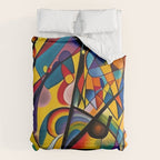 Bright Shape Composition Duvet Cover Gallery Image 6