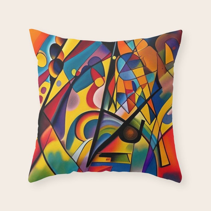 Bright Shape Composition Throw Pillow Gallery Image 6