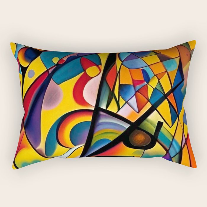 Bright Shape Composition Rectangular Pillow Gallery Image 2