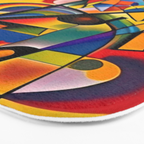 Bright Shape Composition Bath Mat Gallery Image 3