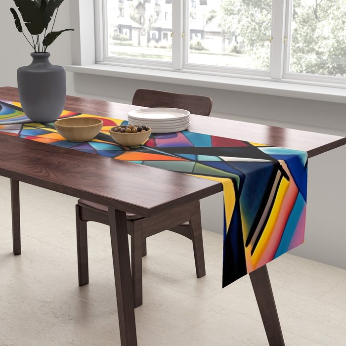 Bright Shape Composition Table Runner Gallery Image 2