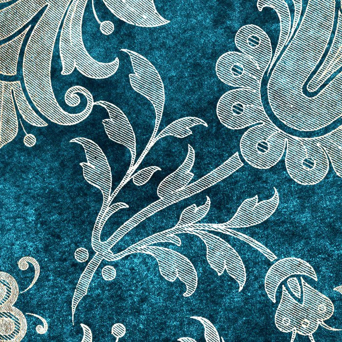 Aqua Teal Vintage Floral Damask Pattern Coffee Mug Gallery Image 2