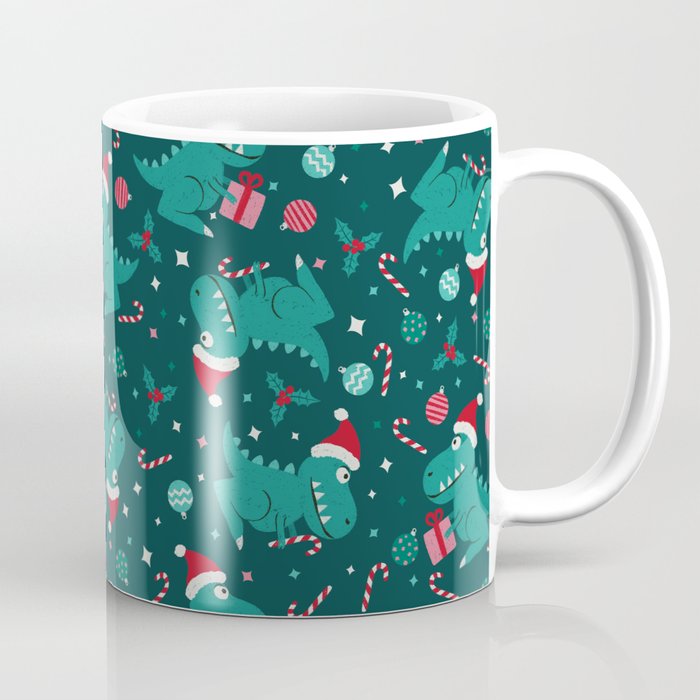 Christmas Dinosaurs Dinos Dinosaur Coffee Mug Gallery Image 1