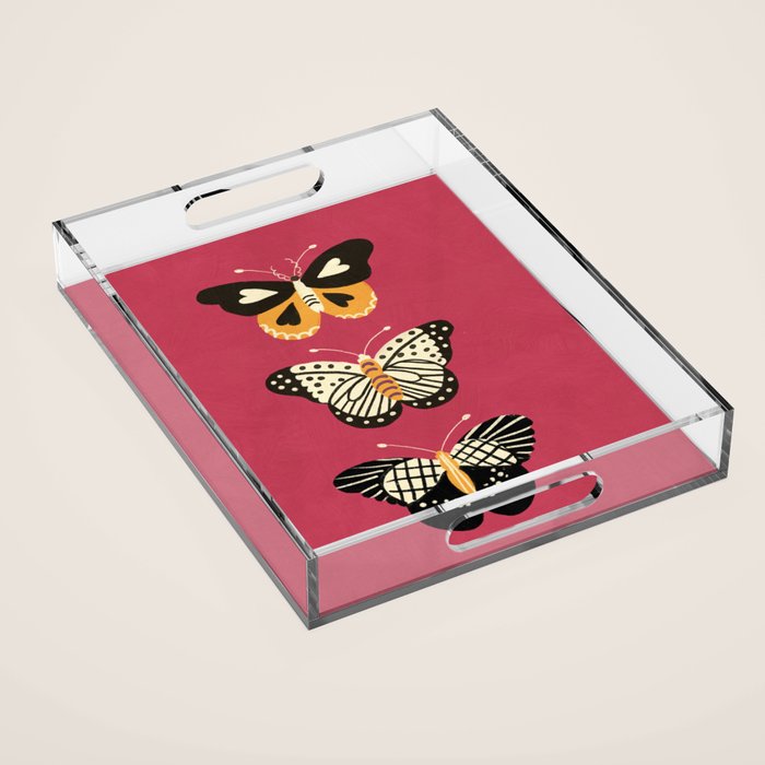 Viva butterflies Acrylic Tray Gallery Image 1