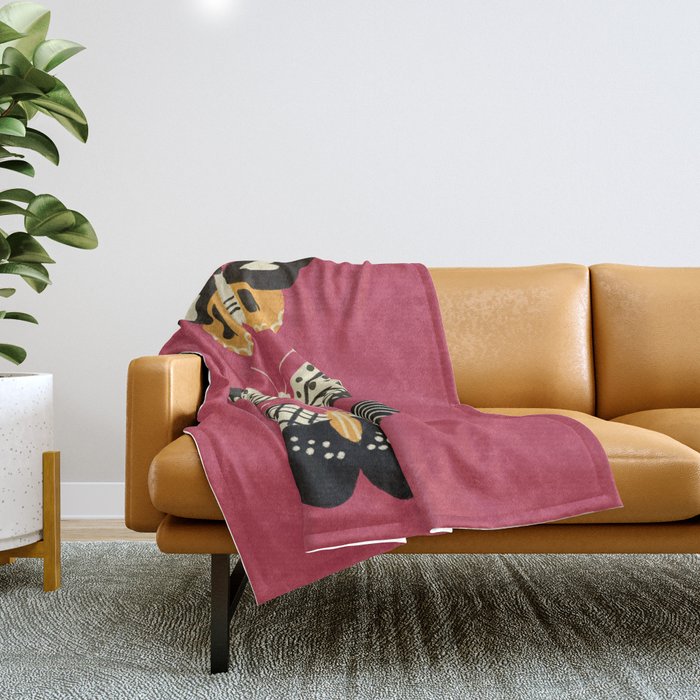 Viva butterflies Throw Blanket Gallery Image 1