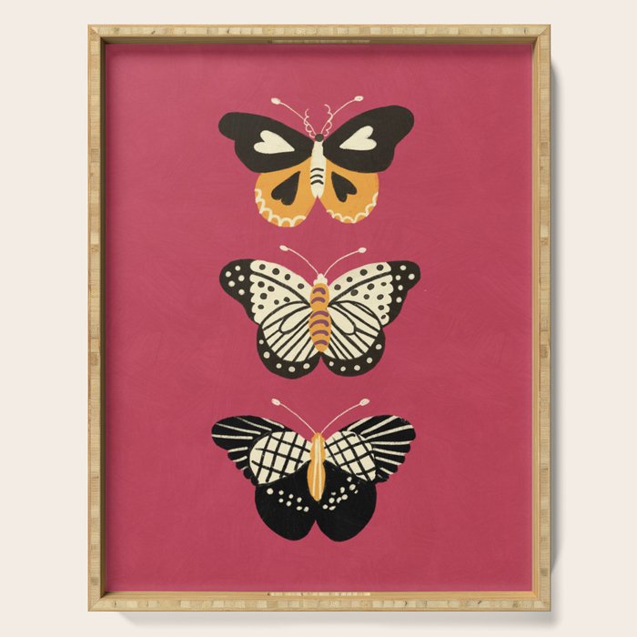 Viva butterflies Serving Tray Gallery Image 1