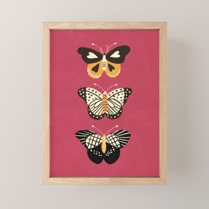 Viva butterflies Mini Art Print Gallery Image 1