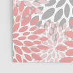 Floral Pattern, Coral Pink and Gray Poster Gallery Image 3