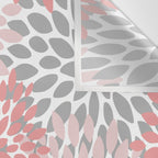Floral Pattern, Coral Pink and Gray Wall Tapestry Gallery Image 3