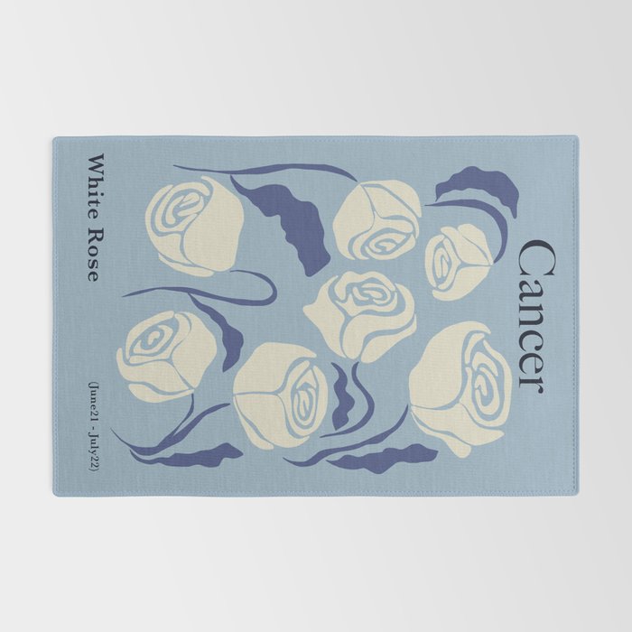 Cancer white rose  Rug Gallery Image 2