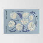 Cancer white rose  Rug Gallery Image 2