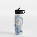 Cancer white rose  Water Bottle Gallery Image 1