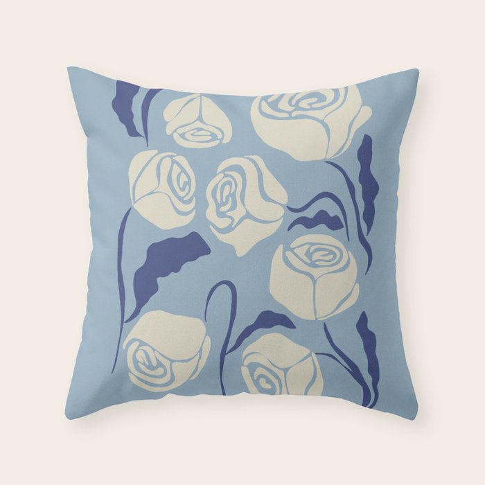 Cancer white rose  Throw Pillow Gallery Image 6