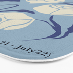 Cancer white rose  Bath Mat Gallery Image 3