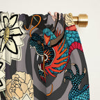 dragon tattoo dark Window Curtain Gallery Image 2