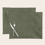 Lines III (Olive Green) Placemat Gallery Image 1