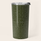 Lines III (Olive Green) Travel Mug Gallery Image 2