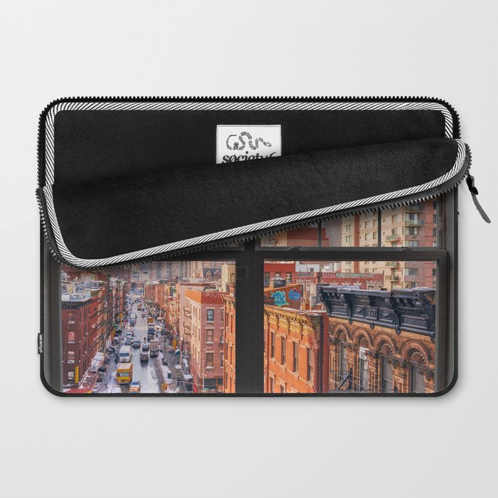 New York City Window | Lower Manhattan Laptop Sleeve Gallery Image 2