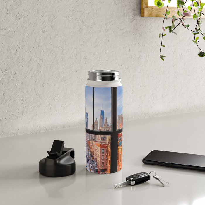 New York City Window | Lower Manhattan Water Bottle Gallery Image 4