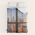 New York City Window | Lower Manhattan Comforter Gallery Image 6