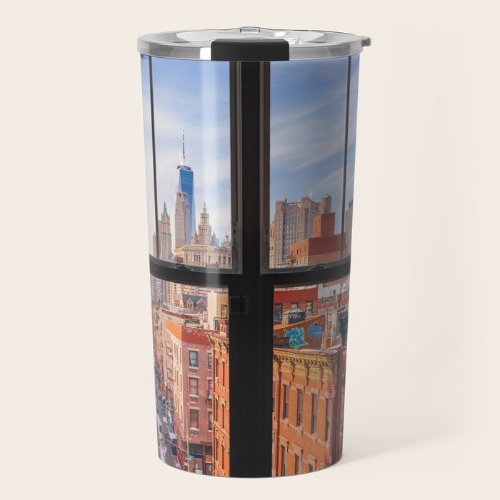 New York City Window | Lower Manhattan Travel Mug Gallery Image 1