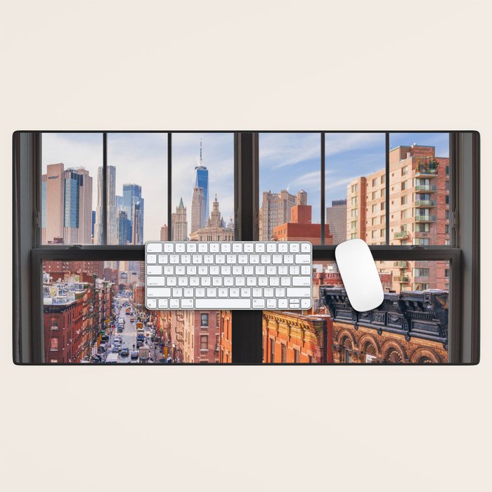 New York City Window | Lower Manhattan Desk Mat Gallery Image 1