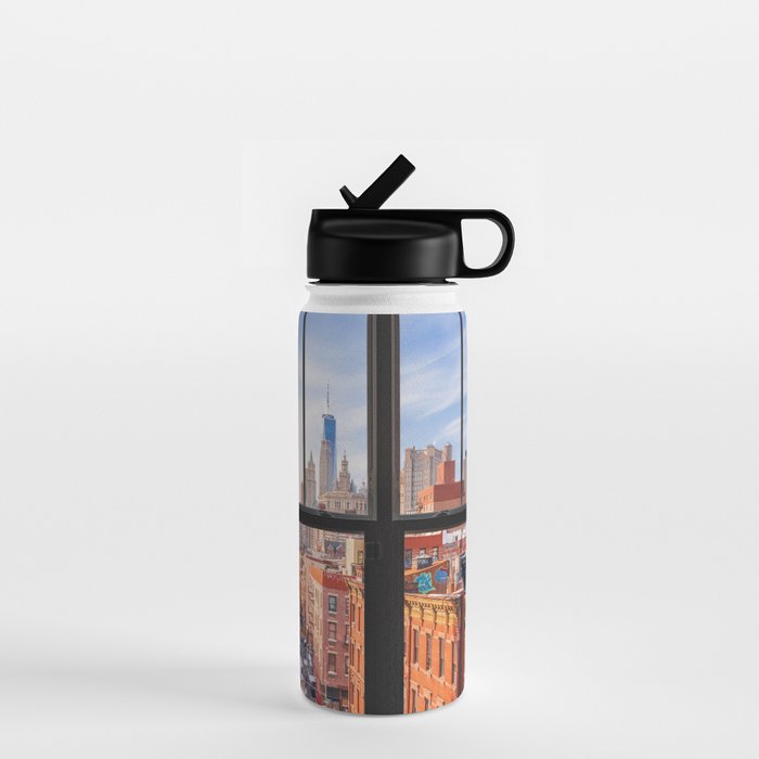 New York City Window | Lower Manhattan Water Bottle Gallery Image 1