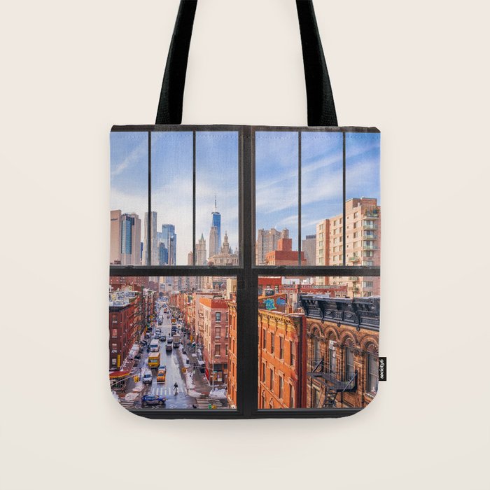 New York City Window | Lower Manhattan Tote Bag Gallery Image 1