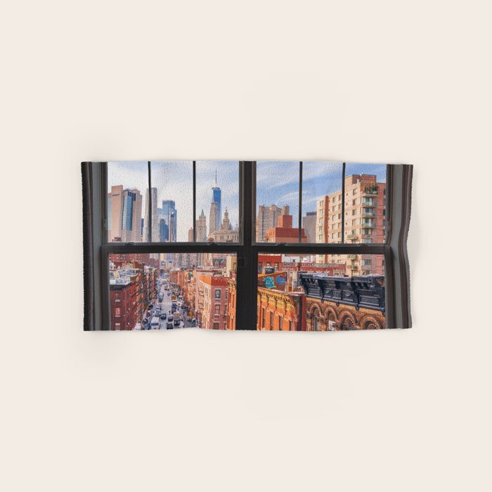 New York City Window | Lower Manhattan Bath Towel Gallery Image 1