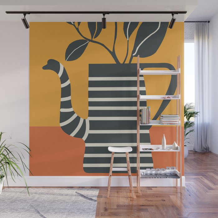 Teapot Garden 4 Wall Mural Gallery Image 1