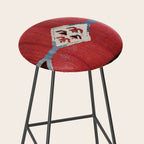 Bijar Antique Kurdish Persian Kilim Print Stool Gallery Image 2
