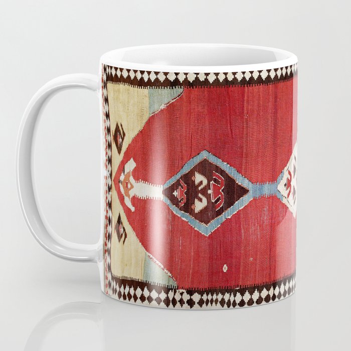 Bijar Antique Kurdish Persian Kilim Print Coffee Mug Gallery Image 3