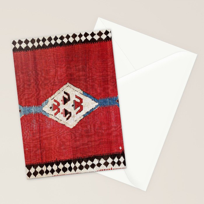 Bijar Antique Kurdish Persian Kilim Print Stationery Card Gallery Image 2