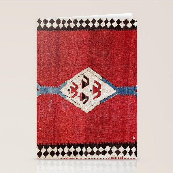 Bijar Antique Kurdish Persian Kilim Print Stationery Card Gallery Image 1