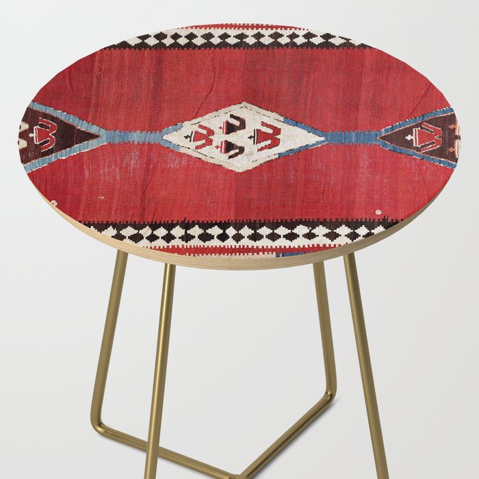 Bijar Antique Kurdish Persian Kilim Print Side Table Gallery Image 2