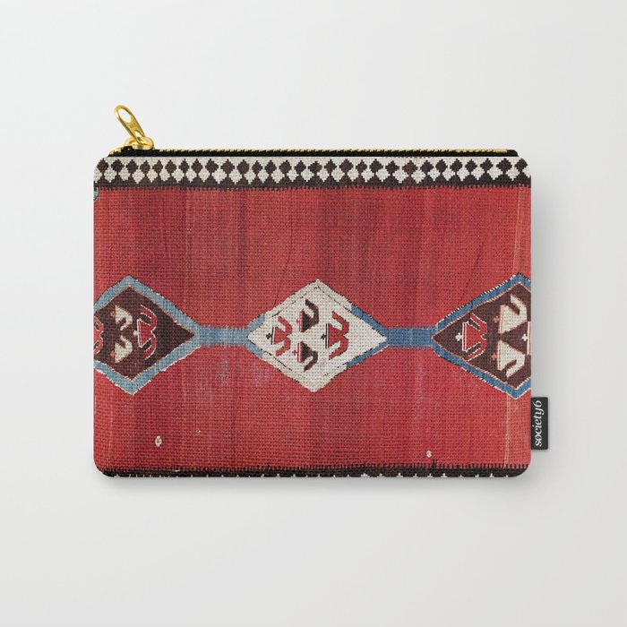 Bijar Antique Kurdish Persian Kilim Print Carry All Pouch Gallery Image 1