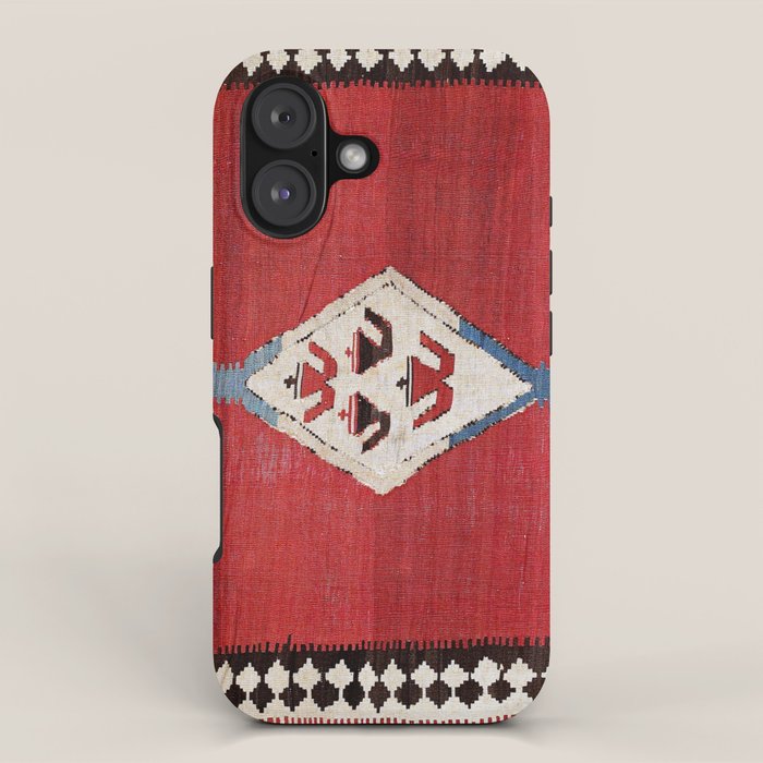 Bijar Antique Kurdish Persian Kilim Print iPhone Case Gallery Image 1