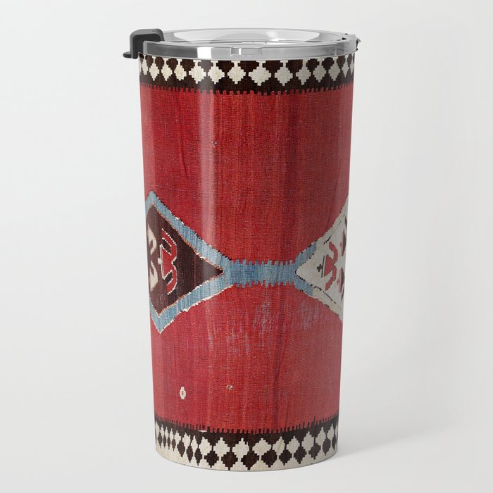 Bijar Antique Kurdish Persian Kilim Print Travel Mug Gallery Image 3