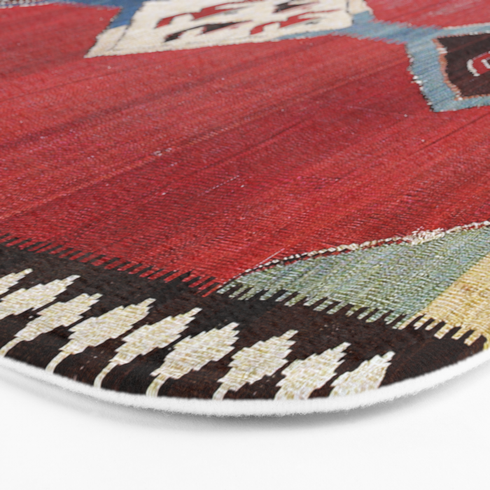 Bijar Antique Kurdish Persian Kilim Print Bath Mat Gallery Image 3