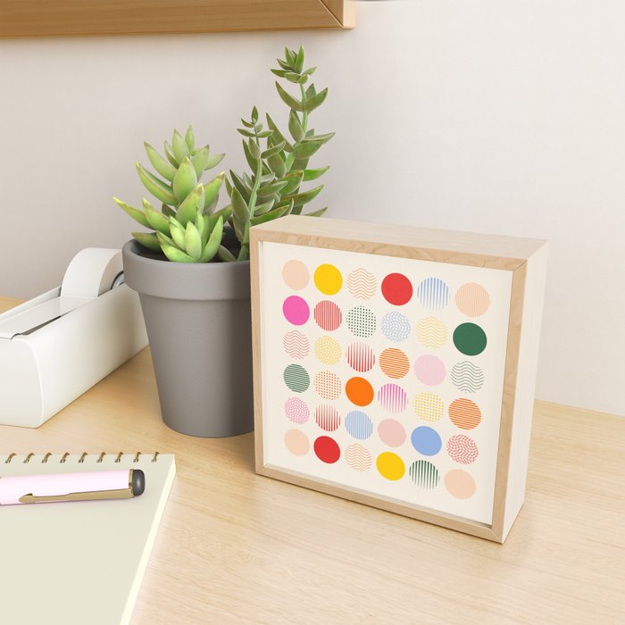 Retro Geometric Circles: Peach Bauhaus Edition Mini Art Print Gallery Image 2