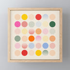 Retro Geometric Circles: Peach Bauhaus Edition Mini Art Print Gallery Image 1