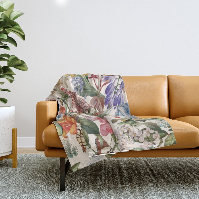 Isolated Blooms III Throw Blanket Gallery Image 1