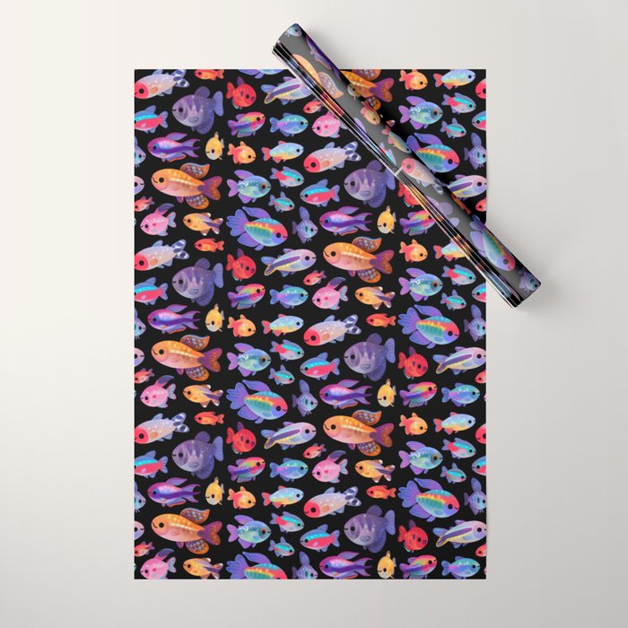 Happy tetra Wrapping Paper Gallery Image 1