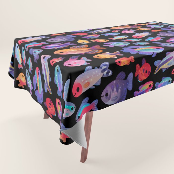 Happy tetra Tablecloth Gallery Image 1