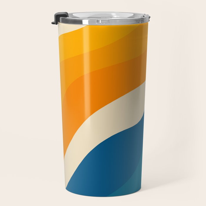 Minimalist abstract waves Travel Mug Gallery Image 3